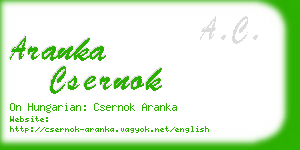 aranka csernok business card